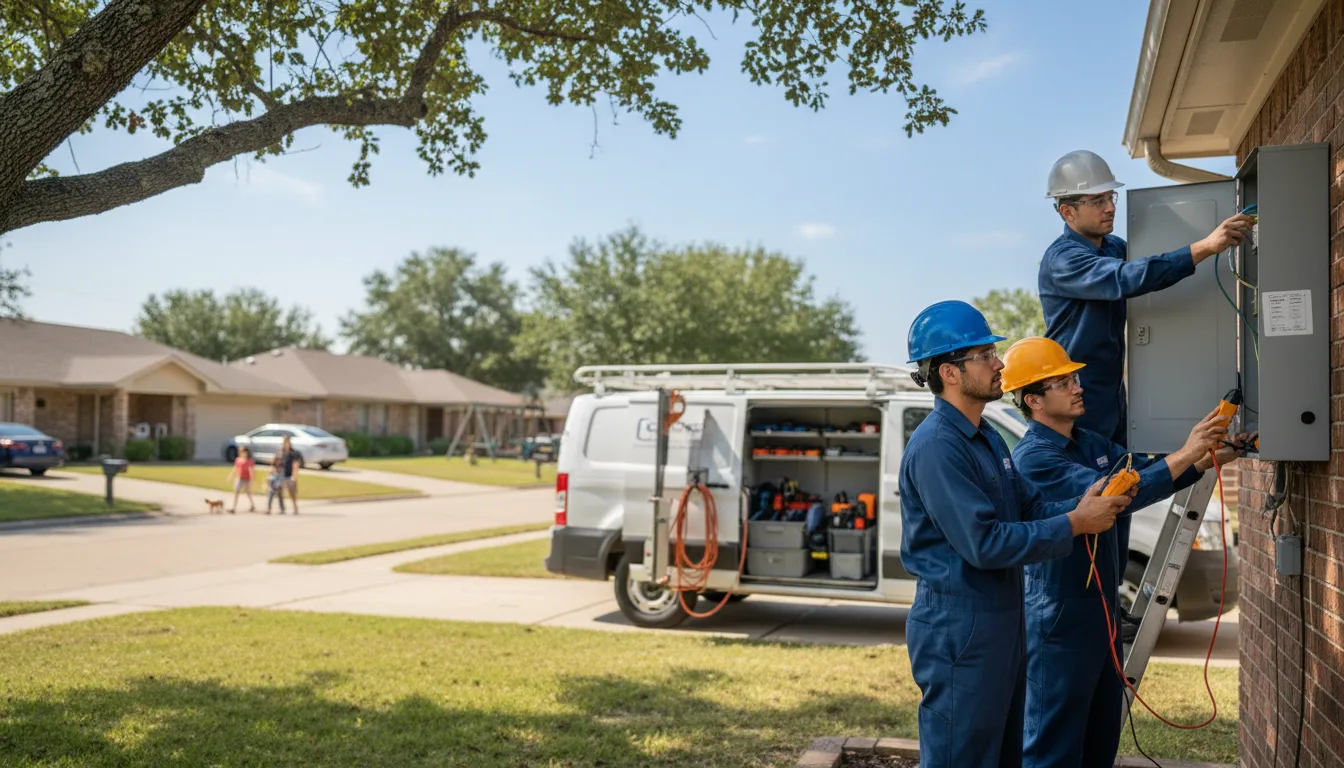 Certified electrician providing emergency electrical services in Apache, OK